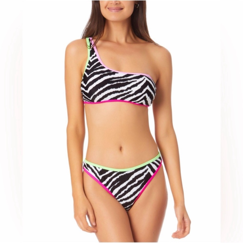 California waves zebra print bikini set